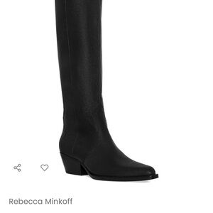 Rebecca Minkoff Colt Tall Leather Boots - Black - Size 8.5 (Fits 8-9)